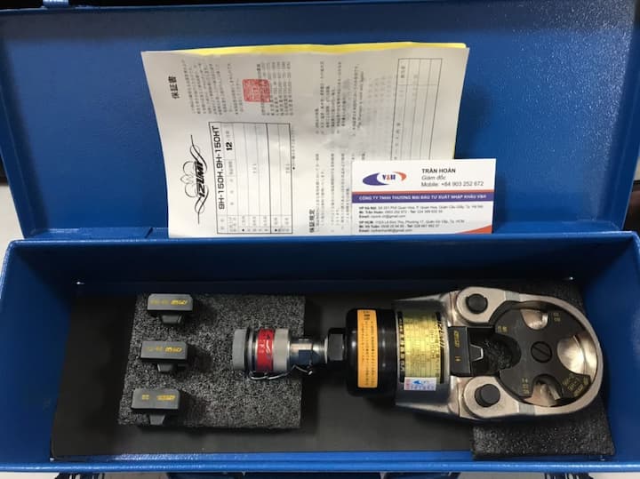 IZUMI 9H-150H có lực ép 118kN, phù hợp các đầu cos lớn