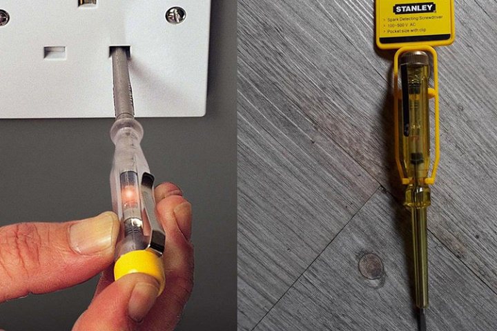 Bút thử điện 180mm, (100-500V) Stanley 66-120-S