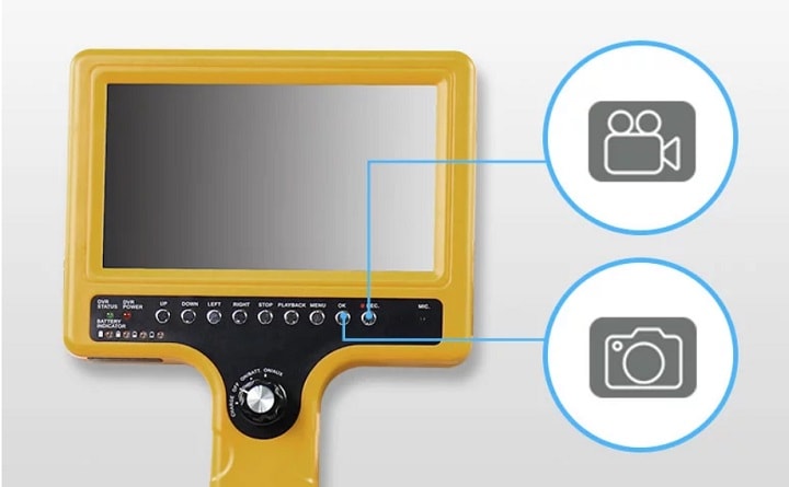 camera kiểm tra ống khi được trang bị màn hình màu 7 inch