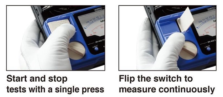 Nút công tắc đo dễ dùng khi chỉ cần ấn xuống Nút công tắc đo dễ dùng khi chỉ cần ấn xuống