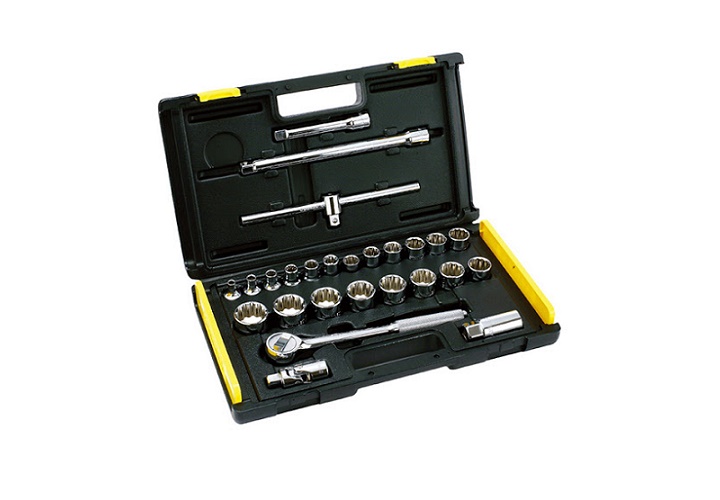 Bộ khẩu 1/2 inch 12 cạnh gồm 27 chi tiết metric Stanley 86-477 Bộ khẩu 1/2 inch 12 cạnh gồm 27 chi tiết metric Stanley 86-477