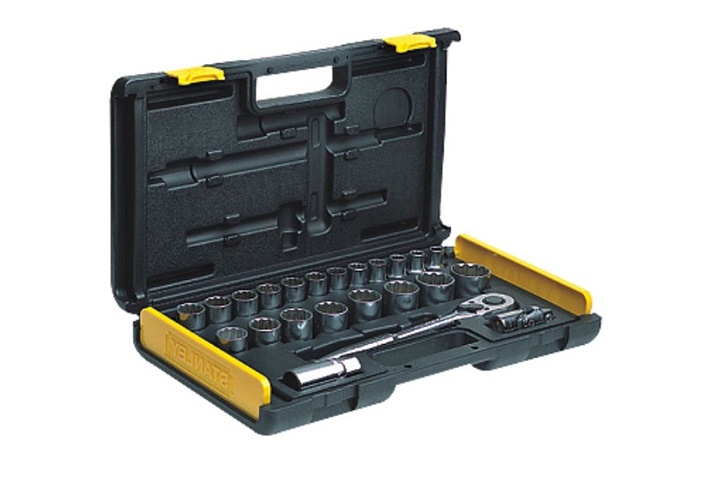 Bộ khẩu 1/2 inch 12 cạnh gồm 27 chi tiết metric Stanley 86-478 Bộ khẩu 1/2 inch 12 cạnh gồm 27 chi tiết metric Stanley 86-478