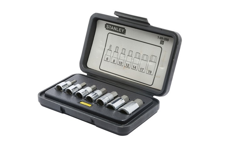 Bộ đầu tuýp hệ 1/2 inch 6 cạnh gồm 7 chiếc Stanley 89-099-1