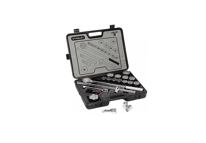 Bộ khẩu 3/4 inch 12 cạnh hệ inch 19 chi tiết Stanley 89-133