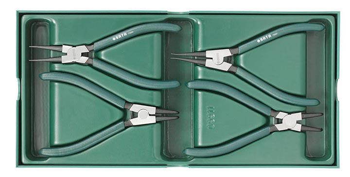 Bộ khay kìm mở phe 4 chi tiết Sata 09911 Bộ khay kìm mở phe 4 chi tiết Sata 09911