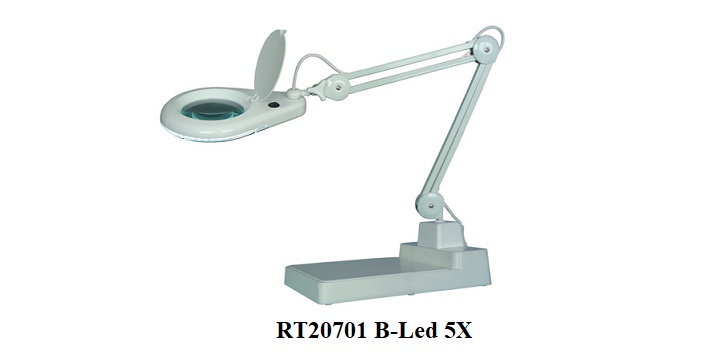 Kính lúp để bàn RT20701 B-Led 5X có chân đế vững chắc Kính lúp để bàn RT20701 B-Led 5X có chân đế vững chắc