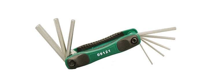 Bộ lục giác gập 8 chi tiết - hệ mét Sata 09121