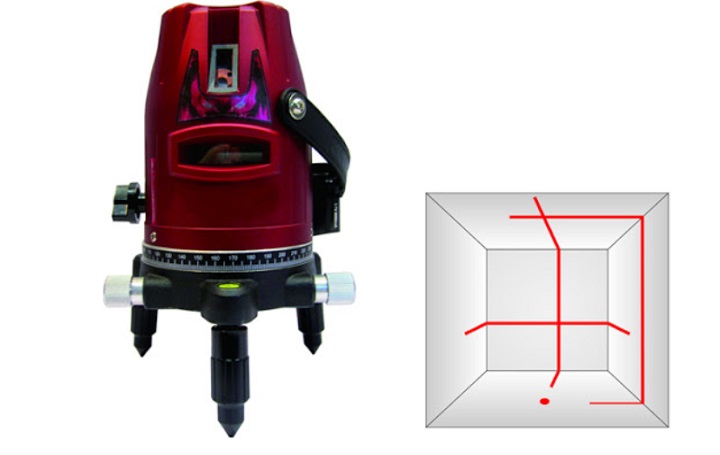 Máy lấy cốt tia Laser độ sáng cao 8 tia SA835Xcó 8 tia laser màu đỏ độ sáng rất cao lên đến 100mW