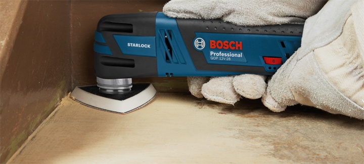 Bosch GOP 12V 28 dễ dàng thay lưỡi cắt nhờ cơ chế Starlock Bosch GOP 12V 28 dễ dàng thay lưỡi cắt nhờ cơ chế Starlock