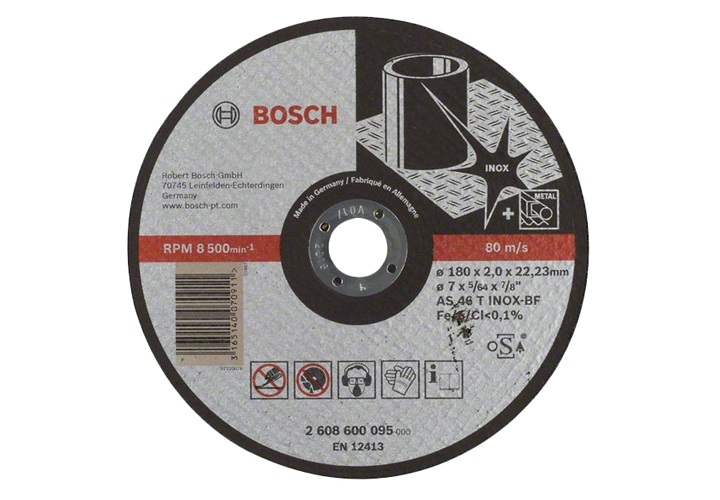 Đá cắt 180x2x22.2mm (Inox) Bosch 2608600095 Đá cắt 180x2x22.2mm (Inox) Bosch 2608600095