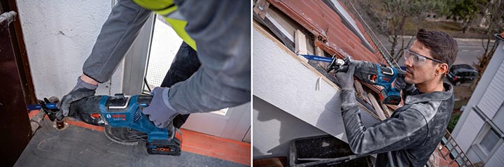 Máy cưa kiếm Bosch GSA 185-LI xử lý được nhiều loại vật liệu