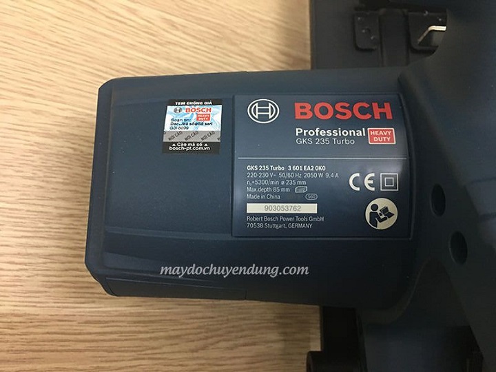 Thông số in trên máy mài Bosch GKS 235 Thông số in trên máy mài Bosch GKS 235