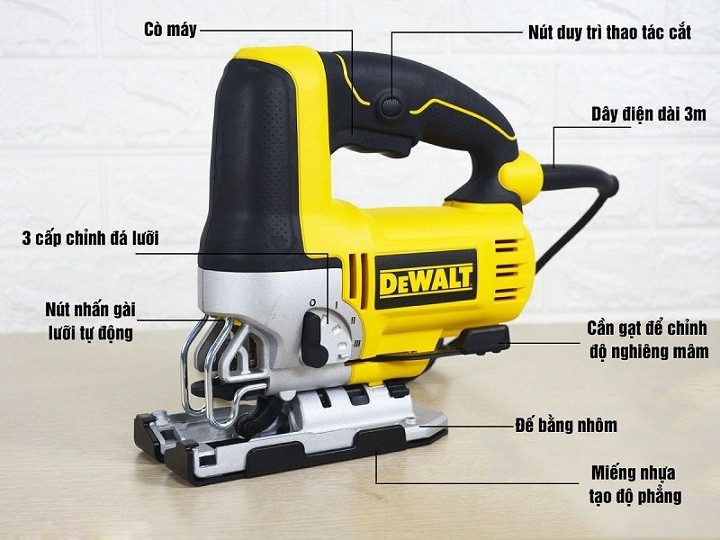 Cấu tạo máy cưa lọng Dewalt DW349R