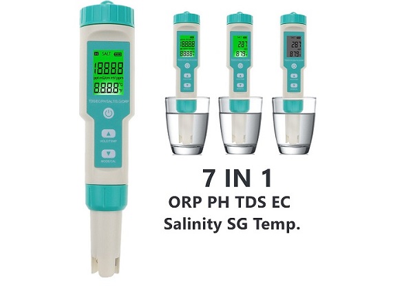 Bút đo 7 in 1 Salinity/PH/TDS/EC/ORP/SG/TEMP COM600