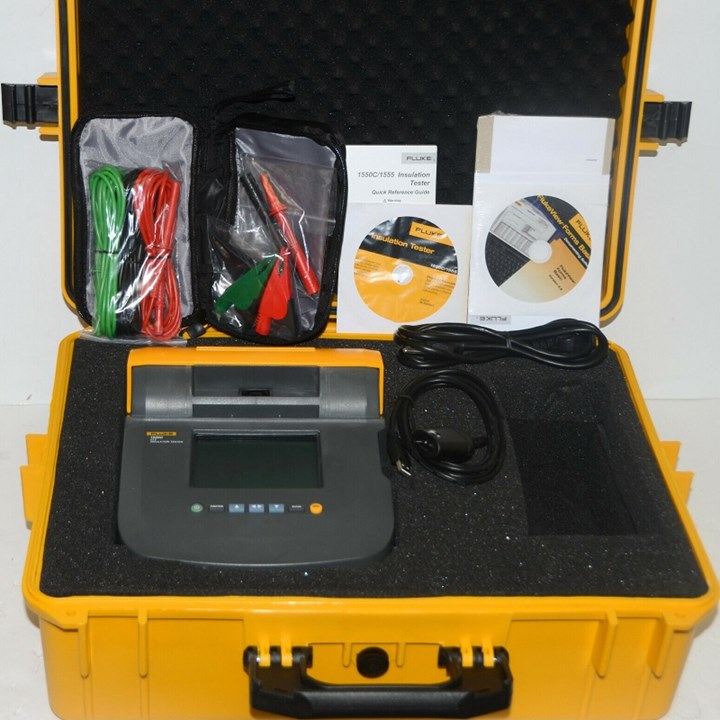 Bộ sản phẩm máy đo điện trở cách điện Fluke 1550C Bộ sản phẩm máy đo điện trở cách điện Fluke 1550C