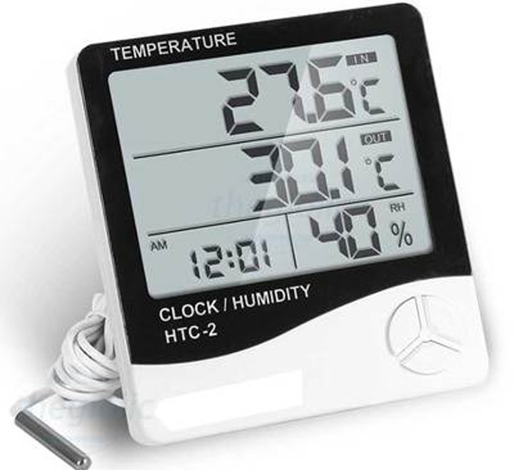 Nhiệt Ẩm Kế Trong Nhà, Ngoài Trời Có Dây HTC2