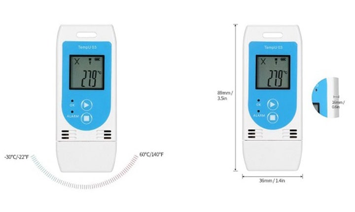 Bộ ghi dữ liệu độ ẩm và nhiệt độ data logger TempU03 Bộ ghi dữ liệu độ ẩm và nhiệt độ data logger TempU03