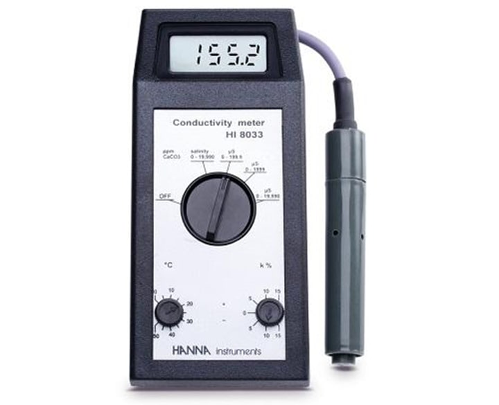 Máy đo EC/TDS đa thang đo HI8033 Máy đo EC/TDS đa thang đo HI8033