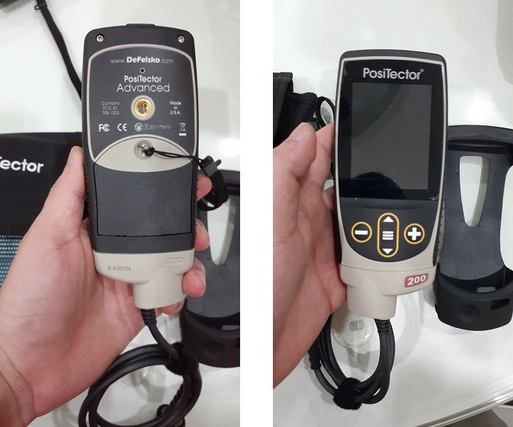 Máy đo độ dày lớp phủ DeFelsko PosiTector 200B3 mặt trước và mặt sau Máy đo độ dày lớp phủ DeFelsko PosiTector 200B3 mặt trước và mặt sau