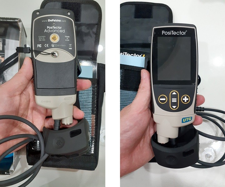 Máy đo độ dày vật liệu PosiTector UTG C3 (Advanced) mặt trước và sau