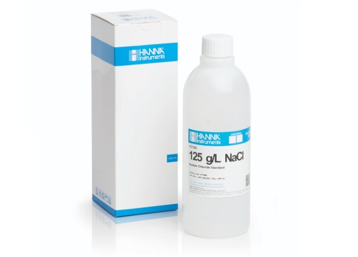 HI7089L là một dung dịch hiệu chuẩn Natri Clorua (NaCl) 125 g/L HI7089L là một dung dịch hiệu chuẩn Natri Clorua (NaCl) 125 g/L