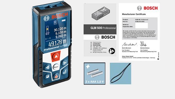 Bosch GLM500 thiết kế nhỏ gọn, dễ dàng sử dụng