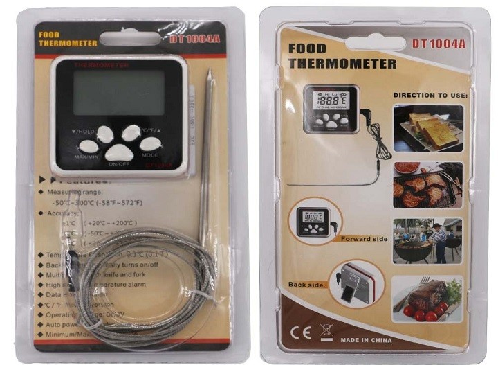 Nhiệt kế thăm dò thực phẩm DT1004A Nhiệt kế thăm dò thực phẩm DT1004A