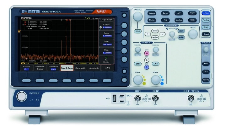 GW Instek MDO-2102A là máy hiện sóng 2 kênh 100 MHz GW Instek MDO-2102A là máy hiện sóng 2 kênh 100 MHz