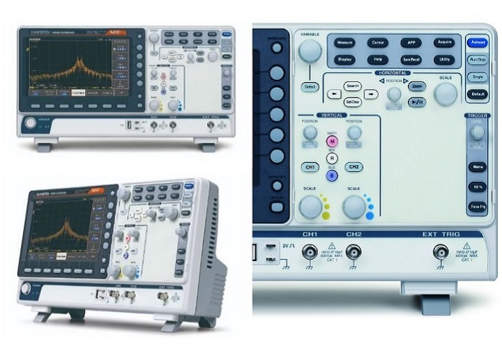 Máy hiện sóng GW Instek được trang bị màn hình màu 8 ". Máy hiện sóng GW Instek được trang bị màn hình màu 8 ".