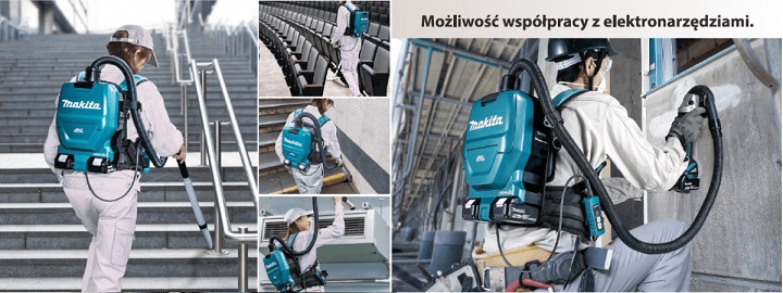 Máy hút bụi đeo vai dùng pin Makita DVC260ZX (HEPA/BL)(18VX2) có công suất lớn Máy hút bụi đeo vai dùng pin Makita DVC260ZX (HEPA/BL)(18VX2) có công suất lớn