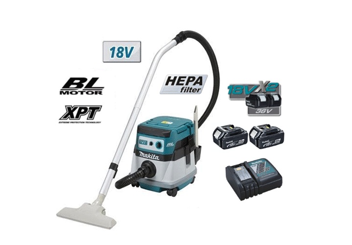 Máy hút bụi dùng pin Makita DVC863LRT2 (HEPA/BL)(18VX2) Máy hút bụi dùng pin Makita DVC863LRT2 (HEPA/BL)(18VX2)