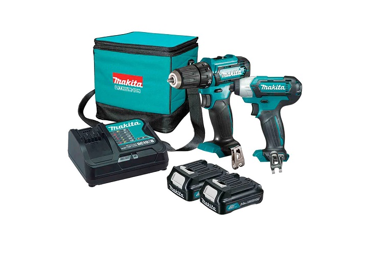 Bộ khoan búa, máy vặn vít dùng pin MAKITA CLX228S