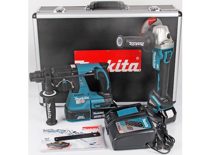 Bộ máy khoan, máy mài góc dùng pin Makita DLX2161X 