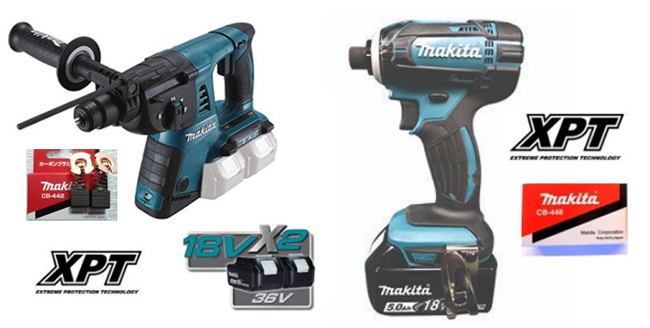 Bộ máy khoan bê tông, máy vặn vít dùng pin Makita DLX2242PM1 Bộ máy khoan bê tông, máy vặn vít dùng pin Makita DLX2242PM1