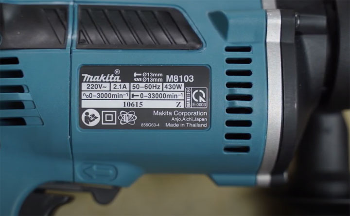 Thông số kỹ thuật máy khoan Makita M8103B Thông số kỹ thuật máy khoan Makita M8103B