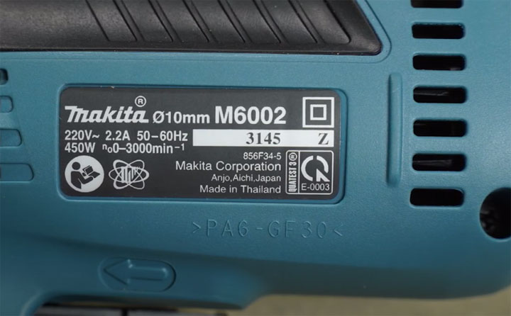 Thông số kỹ thuật máy khoan cầm tay Makita M60002B Thông số kỹ thuật máy khoan cầm tay Makita M60002B