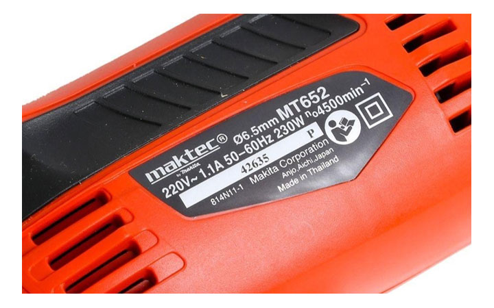 Thông số kỹ thuật máy khoan cầm tay Maktec MT652 Thông số kỹ thuật máy khoan cầm tay Maktec MT652