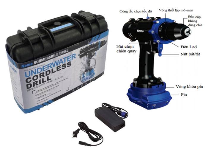 Cấu tạo máy khoan dưới nước Nemo 5m Cấu tạo máy khoan dưới nước Nemo 5m