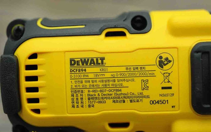 Thông số kỹ thuật máy siết bu lông Dewalt DCF894M2  Thông số kỹ thuật máy siết bu lông Dewalt DCF894M2
