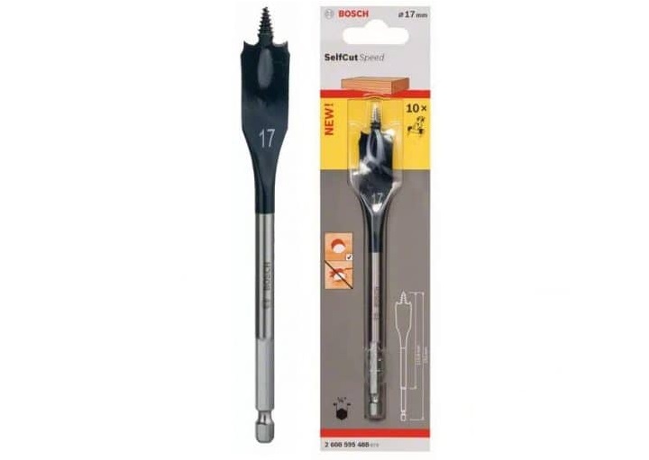 Mũi khoét gỗ đuôi cá SELFCUT 17x152mm Bosch 2608595488 Mũi khoét gỗ đuôi cá SELFCUT 17x152mm Bosch 2608595488