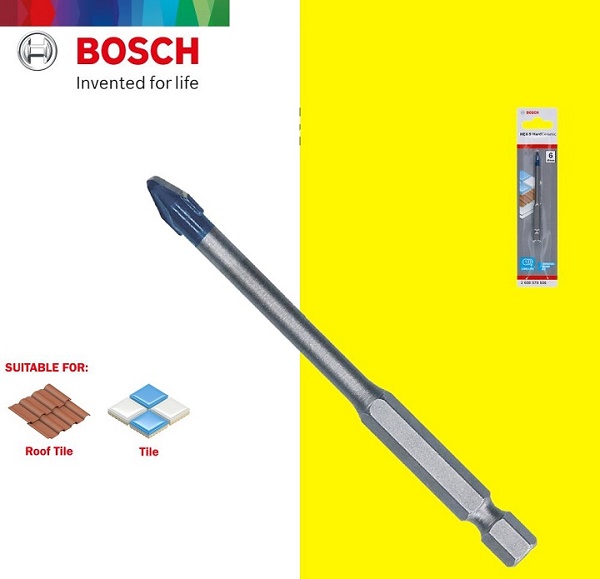 Mũi khoan gạch cứng Hex-9 Bosch 2608579506