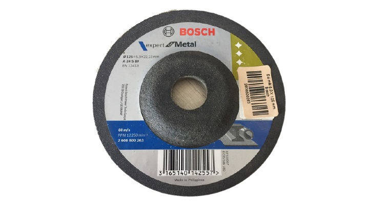 Đá mài 125x6x22.2mm (sắt) Bosch 2608600263 Đá mài 125x6x22.2mm (sắt) Bosch 2608600263