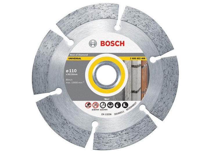 Đĩa cắt kim cương 110x20/16mm đa năng Bosch 2608602468 Đĩa cắt kim cương 110x20/16mm đa năng Bosch 2608602468
