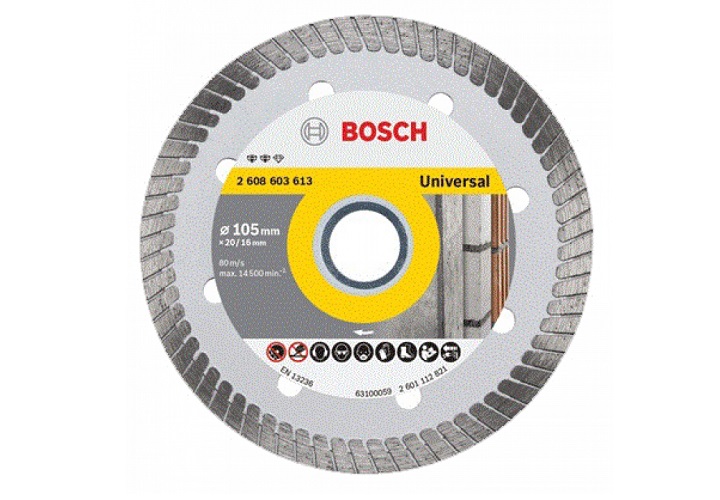 Đĩa cắt kim cương Turbo 105x16mm đa năng Bosch 2608603613