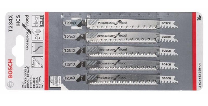 Lưỡi cưa lọng T 234 X - Gỗ (bộ 5 lưỡi) Bosch 2608633528 Lưỡi cưa lọng T 234 X - Gỗ (bộ 5 lưỡi) Bosch 2608633528
