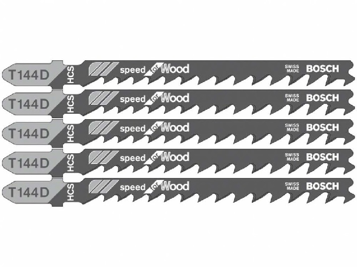 Lưỡi cưa lọng T 144 D - Gỗ (bộ 5 lưỡi) Bosch 2608630040