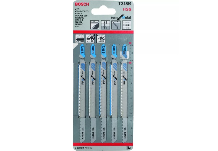 Lưỡi cưa lọng T 318 B (bộ 5 lưỡi) Bosch 2608631404 Lưỡi cưa lọng T 318 B (bộ 5 lưỡi) Bosch 2608631404