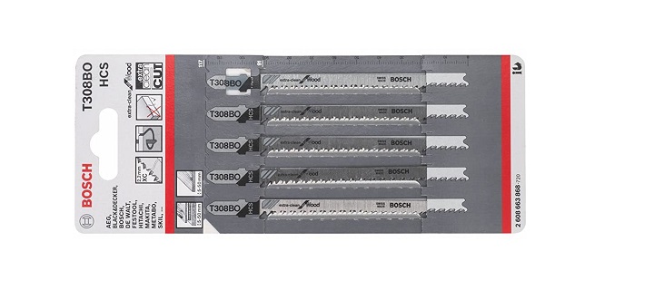 Lưỡi cưa lọng T 308 BO-Gỗ (bộ 5 lưỡi) Bosch 2608663868