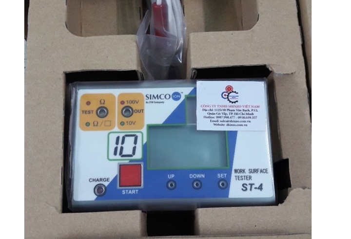 Máy đo điện trở bề mặt ST-4 thực hiện dải đo từ 103 đến 1013 Ω Máy đo điện trở bề mặt ST-4 thực hiện dải đo từ 103 đến 1013 Ω