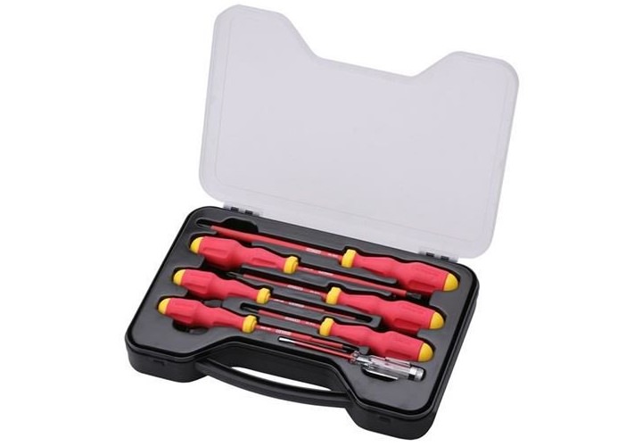 Bộ tô vít VDE 6 cây chuyên dùng, cách điện 1000V 65-980 Bộ tô vít VDE 6 cây chuyên dùng, cách điện 1000V 65-980